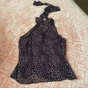 Chiffon tank w- built in scarf